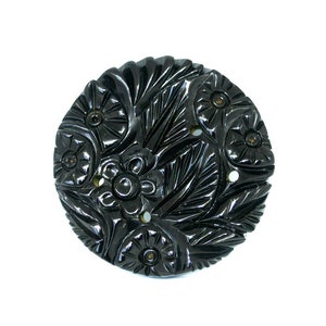 Hand Carved Bakelite Pin or Brooch
