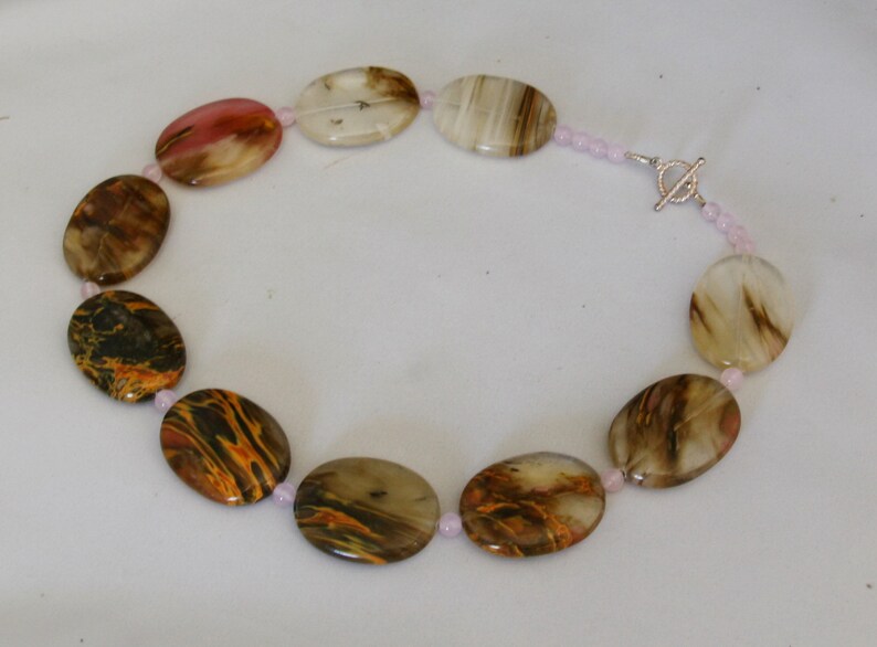 Huge Volcano Chery Quartz Sterling Silver Necklace
