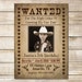 Wanted Invitation Cowboy Birthday Invitation Western Invitation Printable