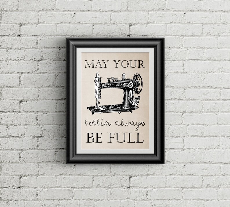 Vintage Sewing Machine Art Print E Wall Decor Room