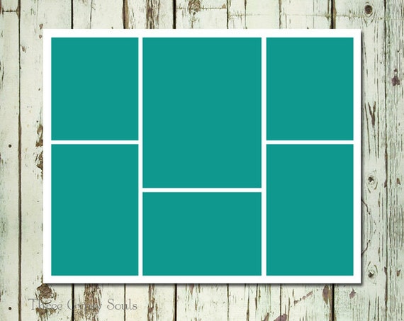 16x20 storyboard collage template layered psd collage etsy photo collage template