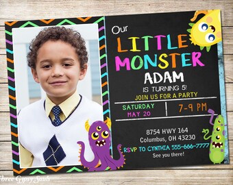 1st Birthday Invitation Monster Birthday Invitation Monster Invitation Monster Party First Birthday Invitation Monster Birthday Party