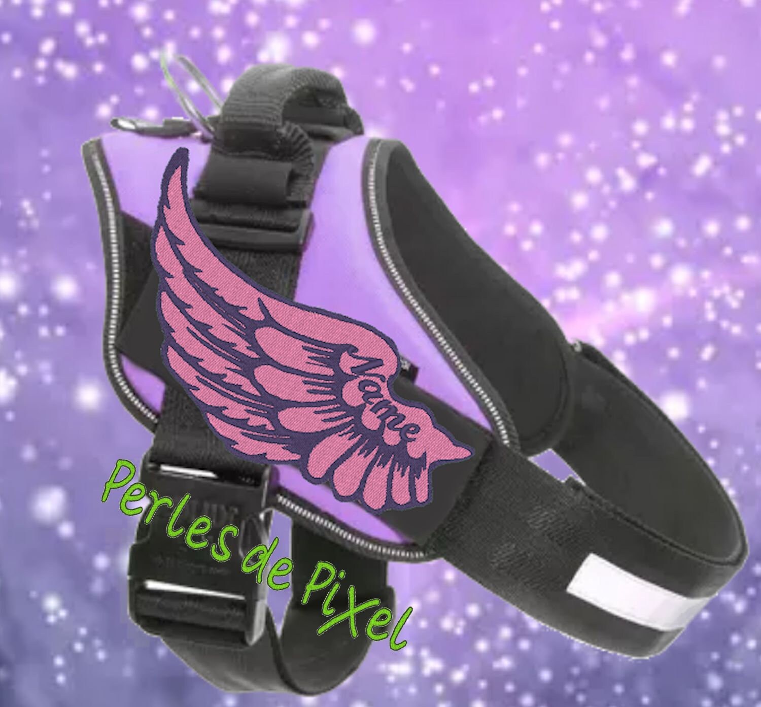 Patch Pour Customiser Le Harnais de Son Animal ou Ses Vêtements en Forme d'aile d'ange