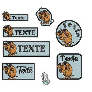 DIABOLO patch badge label embroidery for various textile supports, harness, clothing, cap, jacket, pocket...