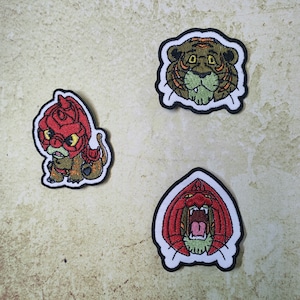 TIGER CRINGER Master of the Universe He-Man He Man Battlecat Patch Badge Label Stickerei zum Anpassen verschiedener Textilträger