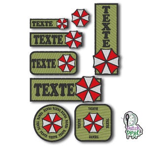 UMBRELLA CORPORATION Resident Evil embroidery patch to customize clothing, accessories, harnesses...