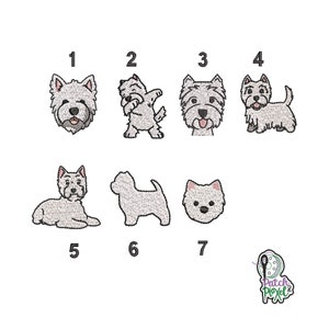 WESTIE patch écusson broderie pour identifier le harnais de son animal ou customiser des vêtements