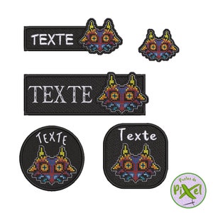 MAJORA'S MASK  patch écusson broderie pour décorer vos supports textiles : vêtement, sac à dos, cartables chaussure casquette, harnais chien