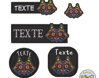 MAJORA'S MASK embroidery patch for identification on dog cat harness or customization of clothing bag satchel