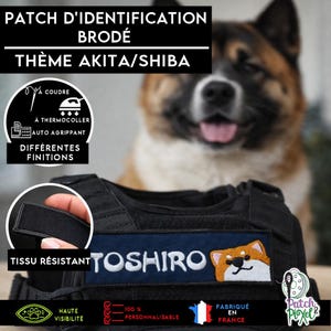 AKITA SHIBA SHIKOKU Patch, embroidered badge or headband to personalize for customizing various textile items