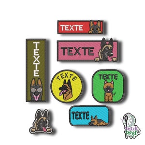 MALINOIS Embroidered badge or headband patch to personalize different textile supports
