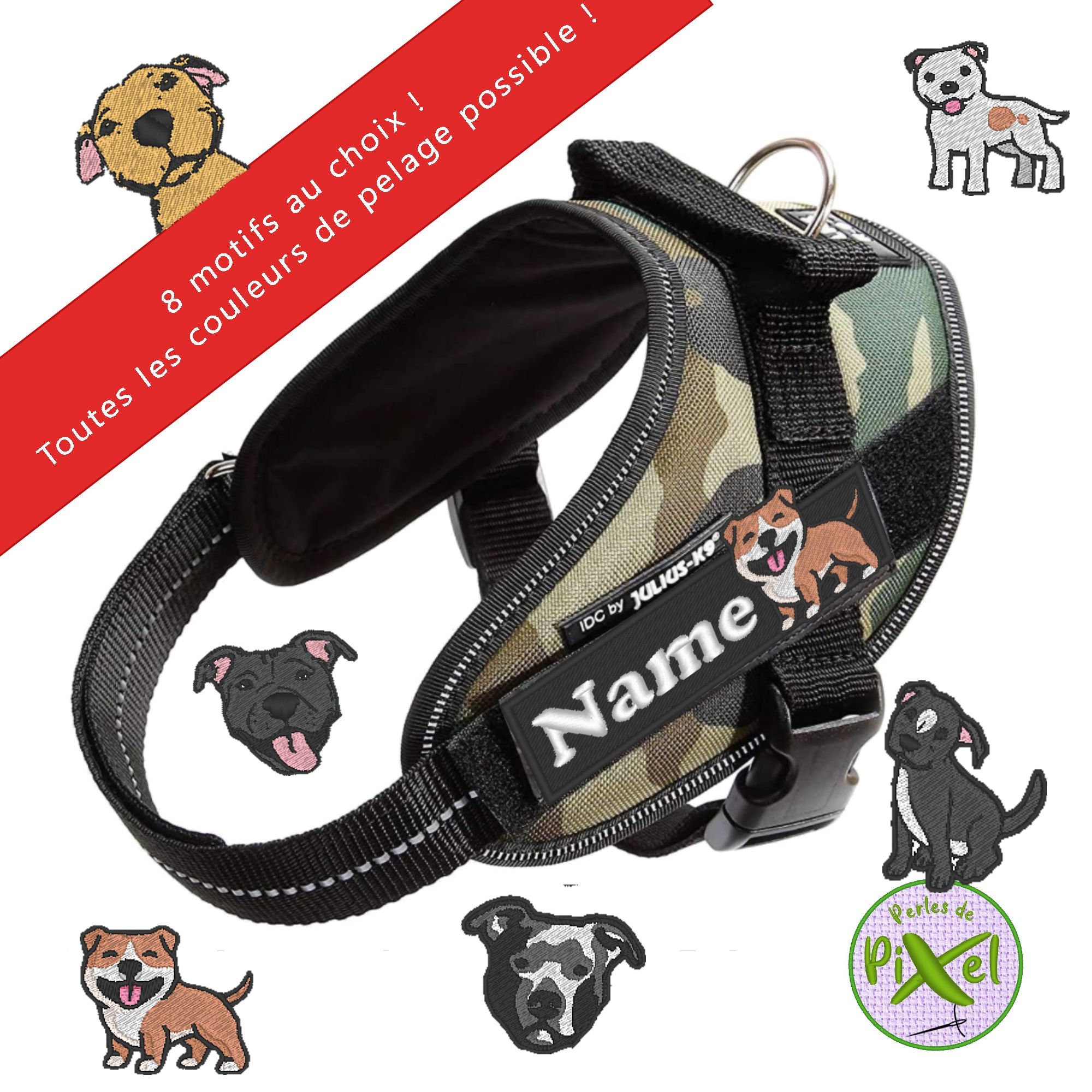 Harnais de Sécurité pour Chien Chiot Réglable Robuste avec Laisse Plomb  Ensemble Réfléchissant Sans Traction Rembourré Chien Laisse Collier Harnais  de Poitrine Gilet avec Poignée pour les Petits Chiens de Taille Moyenne