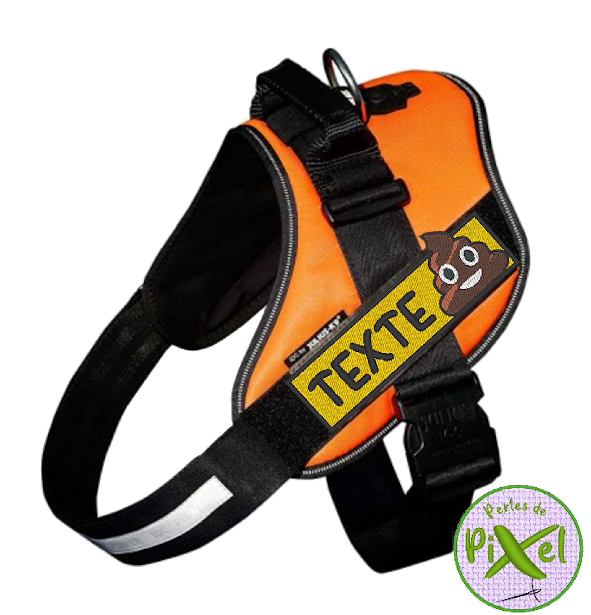 Custom Name /Bandeau/Patch Logo Pour Customiser Vêtements ou Harnais Chien Chat Furet Thème Emoji Po