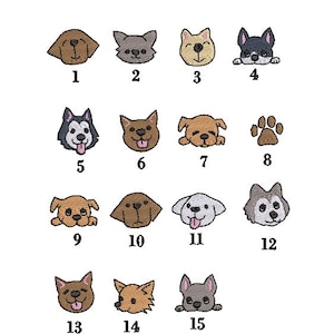 DOG BREED patch crest embroidery label to customize different textile supports