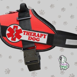 CÃO DE TERAPIA, etiqueta de emblema de ASSISTÊNCIA bordada para personalizar o arreio ou vários suportes têxteis