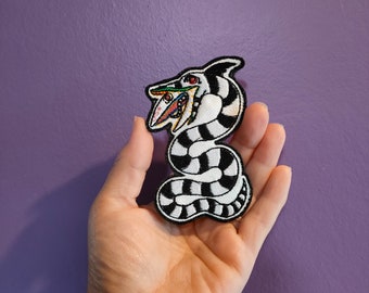 BEETLEJUICE embroidery patch for customization of various textile supports