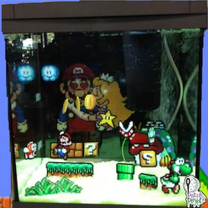 MARIO AQUARIUM DEKORATION zum Personalisieren nach Ihren Wünschen