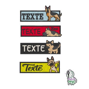 GERMAN SHEPHERD Belgian Shepherd patch badge embroidery for customizing clothing dog harness or clothes