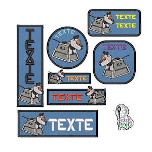 ROBOT DOG Dr Who K9 embroidery patch to identify your pet&#39;s harness or customize clothing!