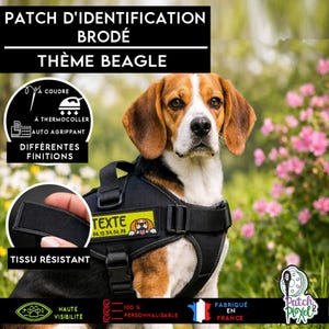 BEAGLE-borduurpatch om harnassen, kleding of textielaccessoires te personaliseren