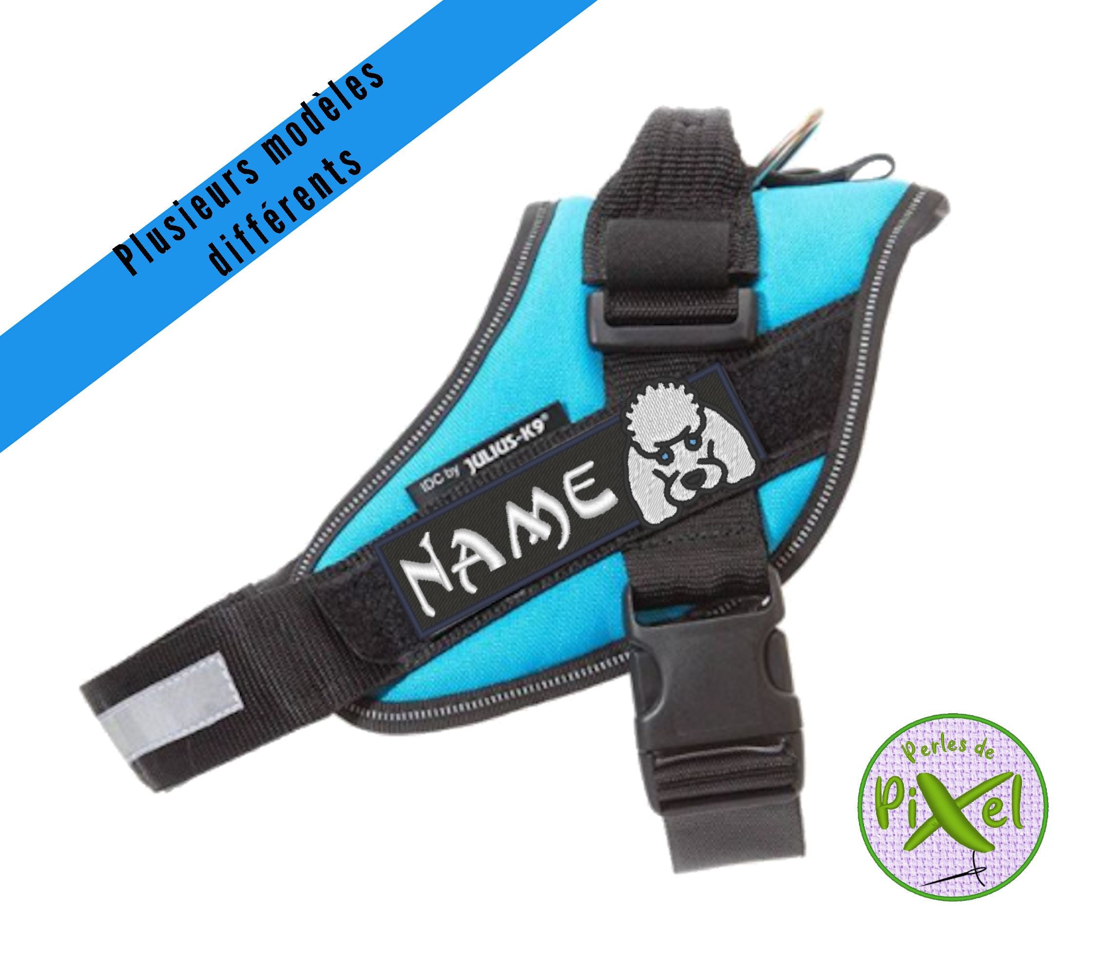 Bandeau Brodé Caniche Poodle/Service Dog Patch Pour Customisation de Vêtements ou Harnais