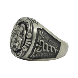 Saint Raphael Archangel Silver Men Ring Handcrafted Medical Corps - Etsy
