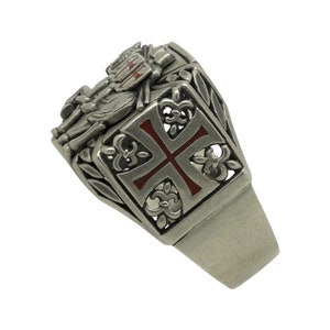 Knights Templar Sterling Silver Men Ring the Poor Fellow - Etsy