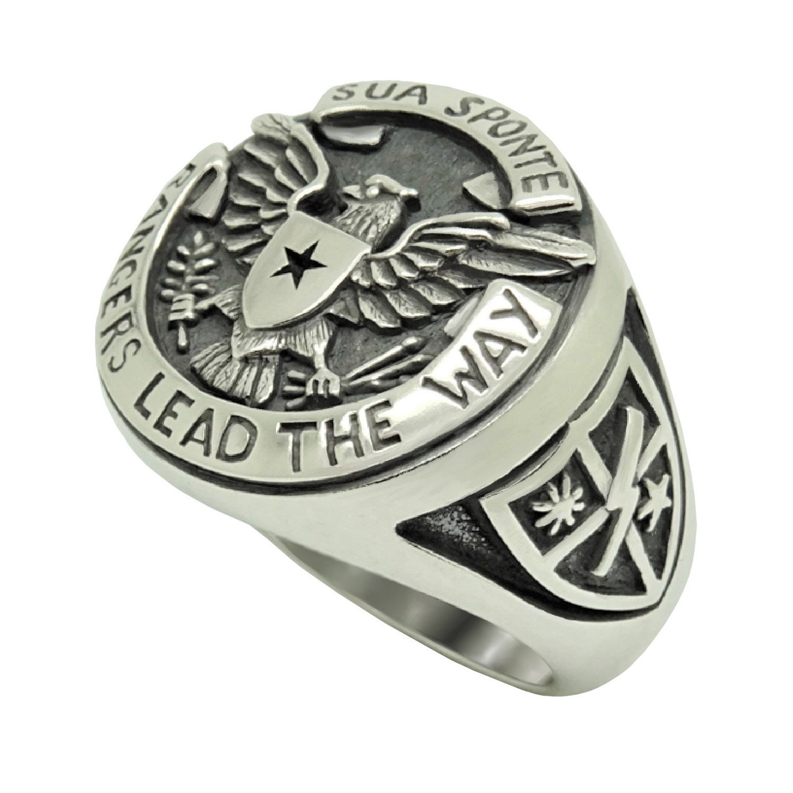 Ranger Rings Rangers Sterling Silver 925 Men’s Ring Army 75th Ranger Regiment Sua ...