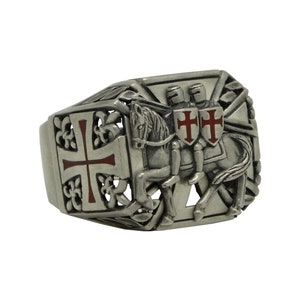 Knights Templar Sterling Silver Men Ring the Poor Fellow - Etsy