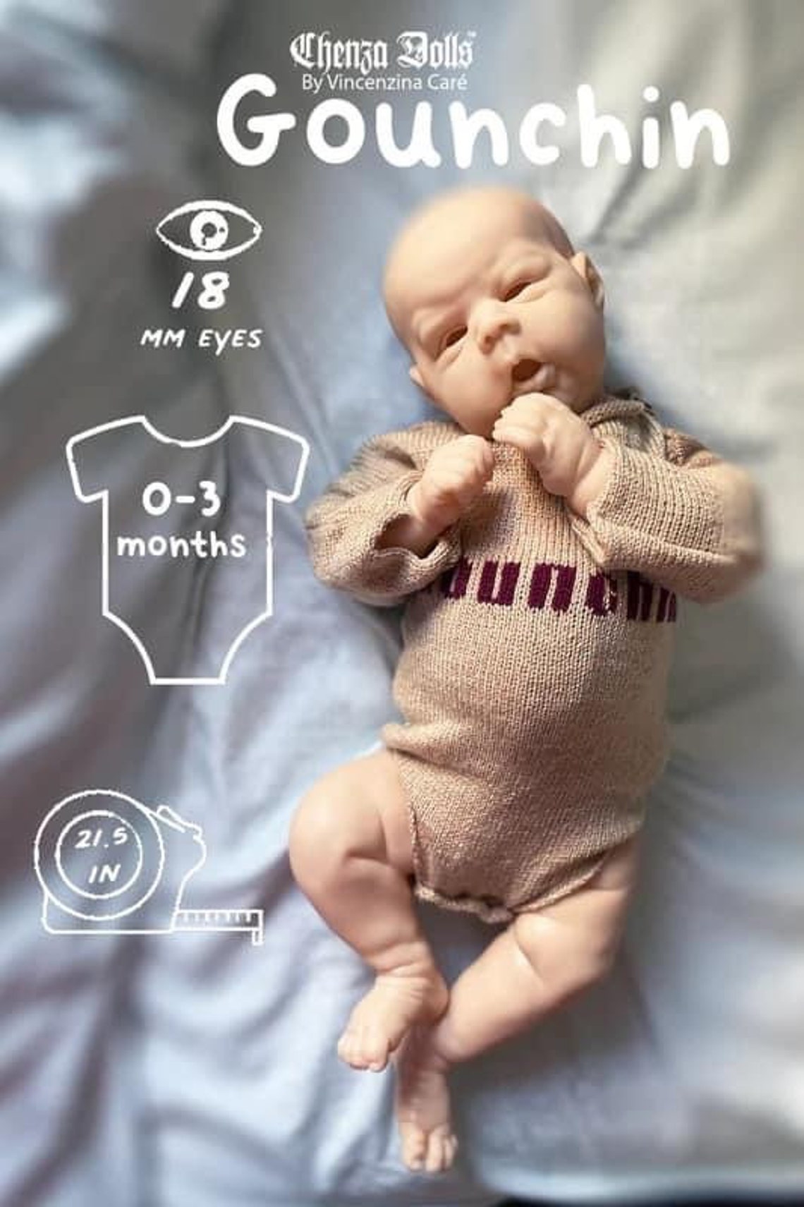 High End Newborn Vinyl Reborn Baby Art Doll Gouchin Custom Etsy