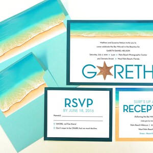 BEACH Mitzvah Invitation Set