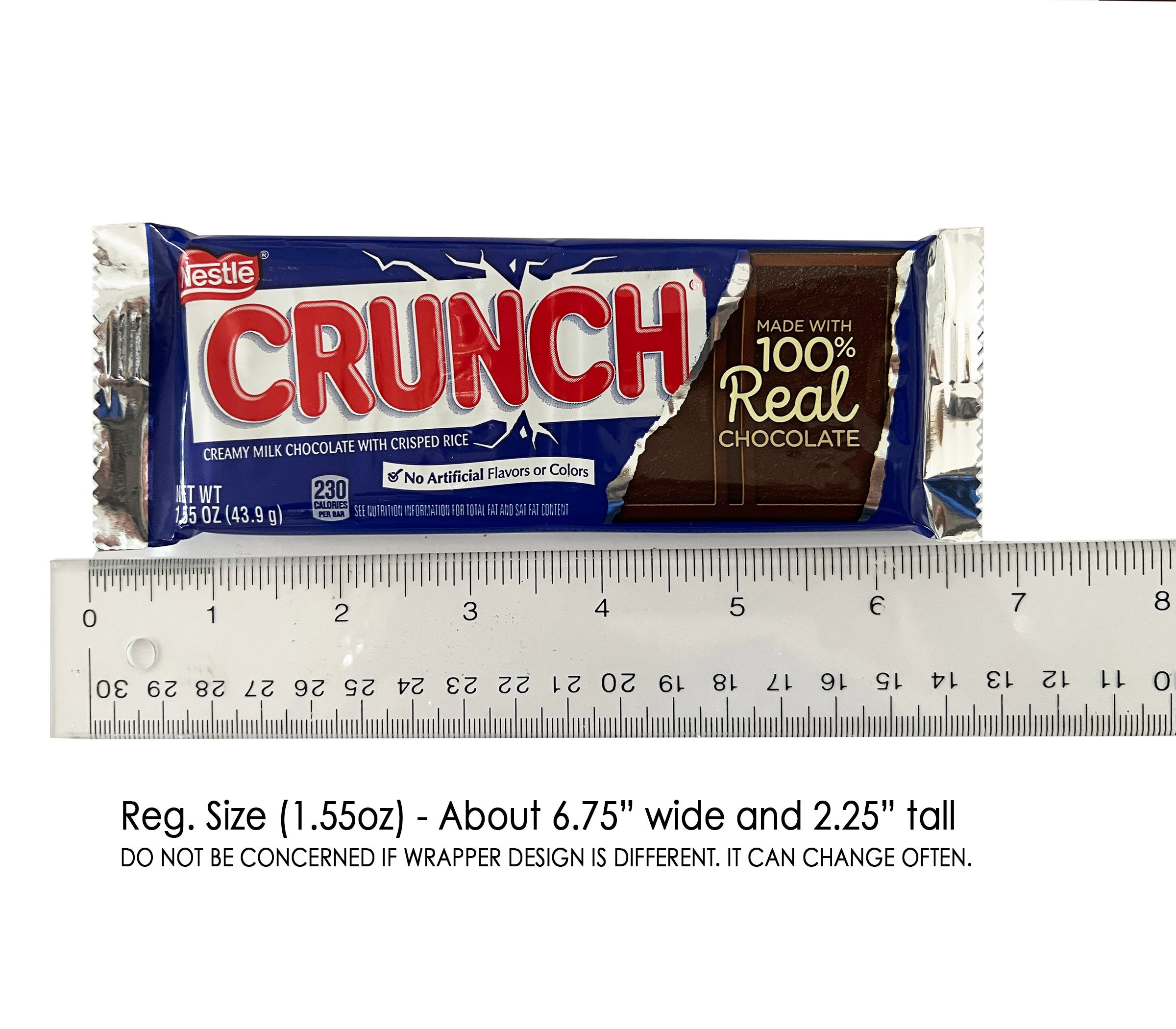 Crunch Wrapper Nestles CRUNCH Bar - Custom Candy Bar Wrappers- - Etsy