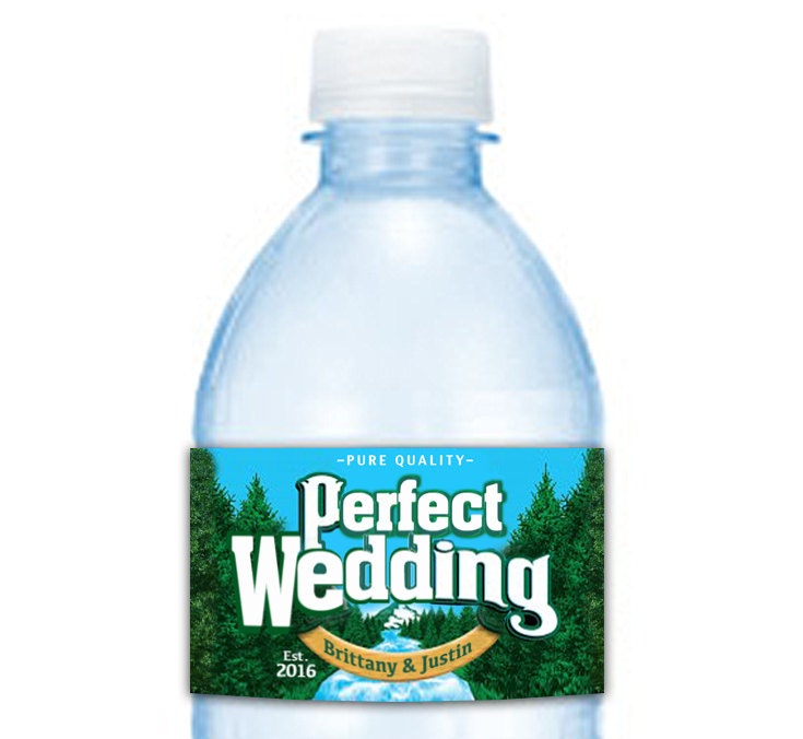 PERFECT WEDDING poland Spring Water Bottle Labels Set of Etsy