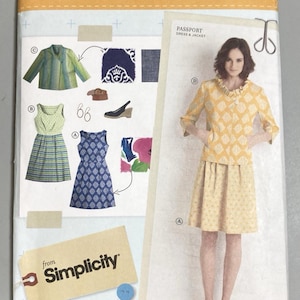 Simplicity 2209 Lisette Pattern Miss Passport Dress Jacket Sz L-2XL 14 -22 UNCUT