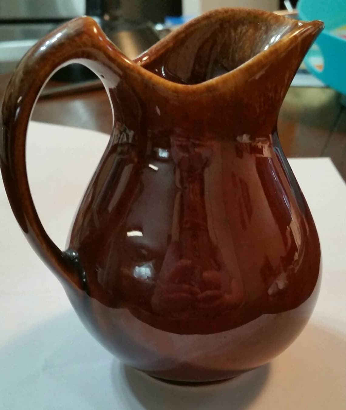 Vintage Drip Glaze mini pitcher Etsy