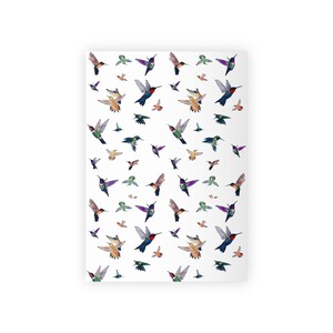 Carta da regalo, lussuoso motivo ecologico vintage con uccelli selvatici in volo - Estetica Cottagecore, ideale per incartare regali, scrapbooking, fai da te