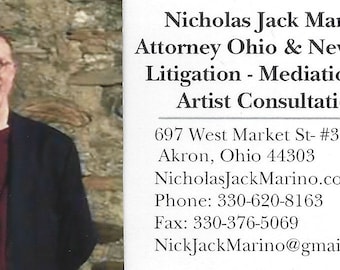 Nicholas (Nick) Jack Marino -Attorney- Ohio (1981) & New York (2003)