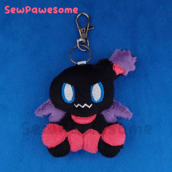 Dark Chao Plush Keyring - Handmade