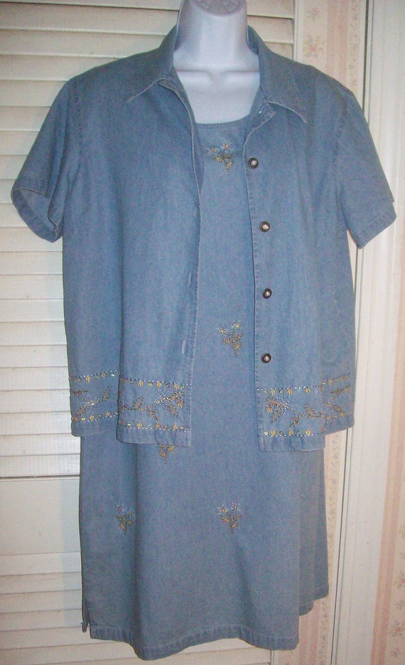 Lightweight Denim Dress And Shirt ~ Jane Ashley ~… - image 5