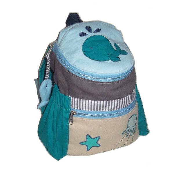 Kinderrucksack  Kindergartenrucksack Kitatasche Meerestiere