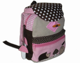 Children's backpack kindergarten backpack children's bag hedgehog with name for girls