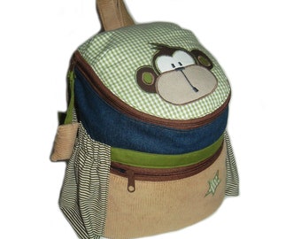 Kindergartenrucksack Kinderrucksack Kitatasche Äffchen