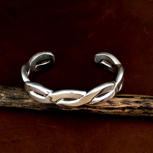 Sterling Silver Navajo Twisted Cable Rope Cuff Bracelet  - Excellent Condition 58.3 grams 6-3/8&quot; - Harry Morgan  #1