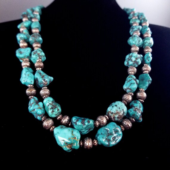 好きに Vintage Audie Yazzie Navajo Necklace Morenci Turquoise アクセサリー