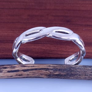 Sterling Silver Navajo Twisted Cable Rope Cuff Bracelet  - Excellent Condition 60.7 grams 7-1/2&quot; - Harry Morgan #2