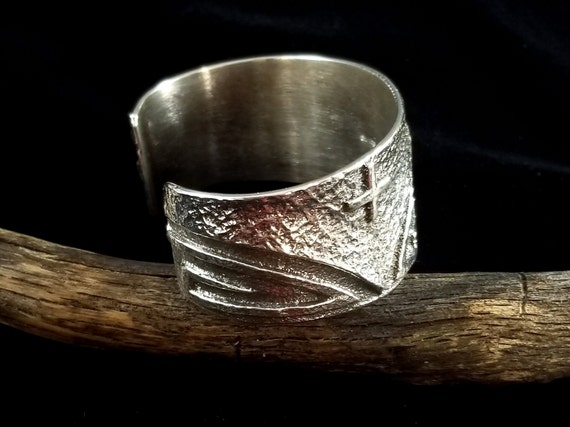 Anthony Bowman Tufa Cast  Solid Sterling Silver  … - image 3