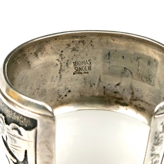 Sold Original Tommy Singer Engraved Sterling Silver - Navajo