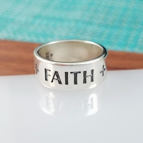Retired James Avery Sterling Faith Hope & Love Ring Size Etsy