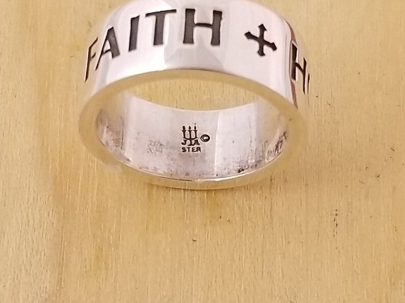 Retired James Avery Sterling Faith Hope & Love Ring Size Etsy