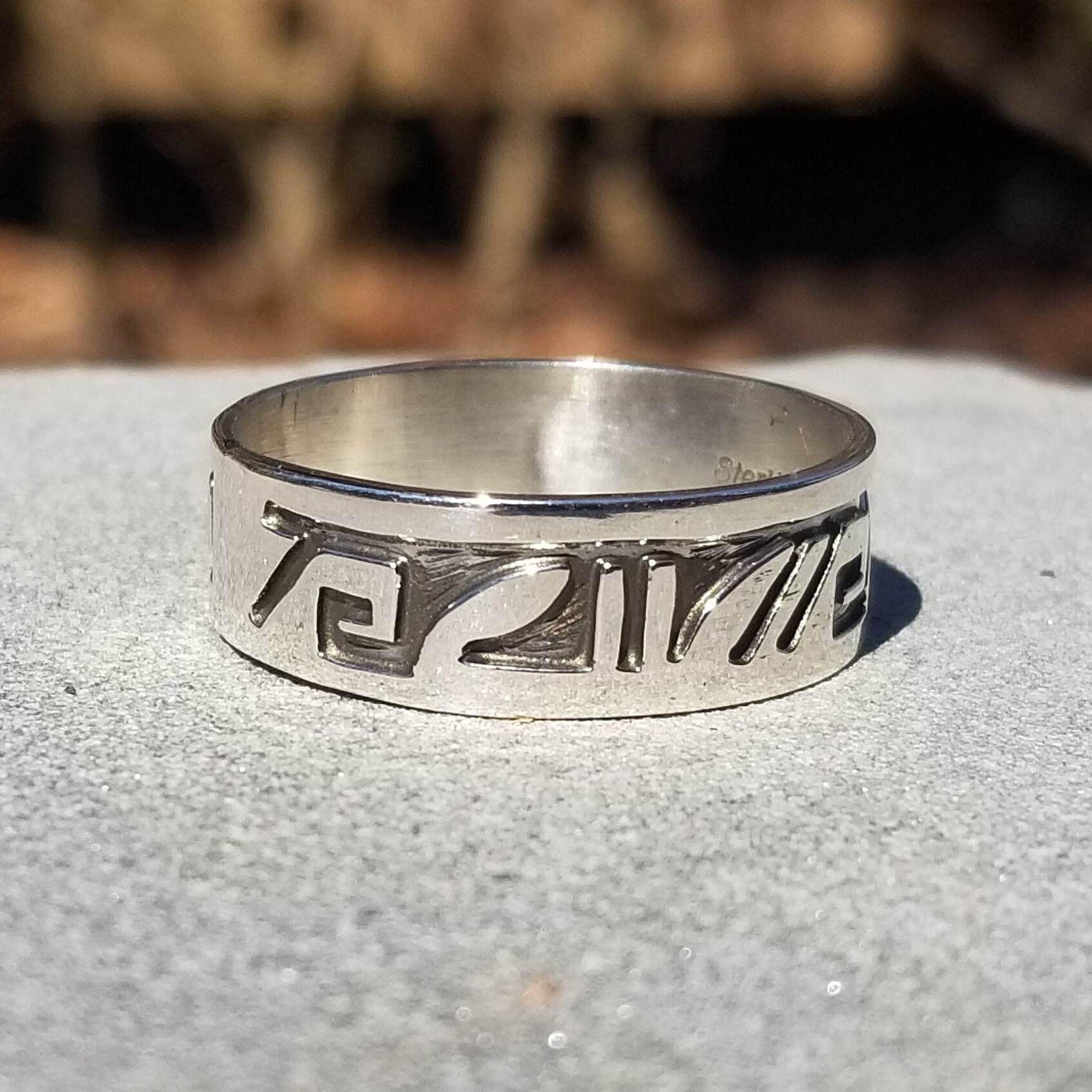 Navajo/ナバホ　ロスコ・スコット　バングル　オーバーレイ　スターリング Navajo/ナバホ ロスコ・スコット バングル オーバーレイ